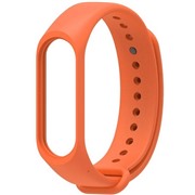 Ремешок BoraSCO для Xiaomi Mi Band 3/4 оранжевый силиконовый