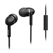 Наушники Philips she 1455BK вкладыши вакуумные с микрофоном