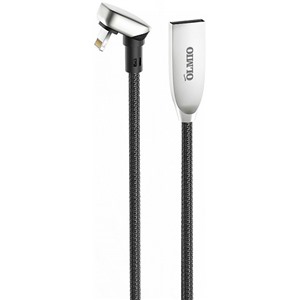Кабель OLMIO (038745) X-Game Apple 8-pin ч-серебристый 1.2 м