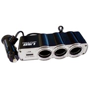 Разветвитель SUPRA SCP 1-4U на 3 прикуривателя+USB