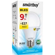 Светодиодная лампа Smartbuy E27 / A60 /  9Вт/теплый SBL-A60-09-30K-E27-N