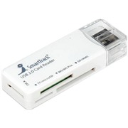 Карт-ридер USB2.0 Reader SmartBuy SBR-749-W белый microSDHC/SDHC