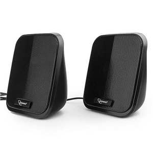 Акустическая система Gembird SPK-100 Black 6 Вт,2.0 регулятор громкости, USB-питание