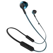 Наушники JBL T205Bt Blue беспроводыне,вкладыши с микрофоном,Bt