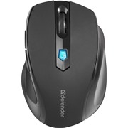 Мышь беспроводная Defender Ultra MM-315 черный 800/1200/1600dpi / 6 кнопок / прорез. покрытие