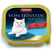 ANIMONDA VOM FEINSTEN for castrated cats конс. 100 гр. с Индейкой и салями для кастрированных кошек