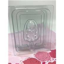 Пластиковая форма 3D "Зайка сидит с сердечком" (2 половинки)