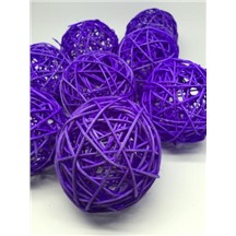 Ротанговые шары 9см В упаковке 8 шт. Цвет: лаванда (lavender)