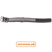 Ошейник Collar со светоотражающей лентой, черный (20*32-40см)