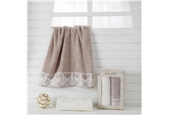 ANGEL (кремово-кофейный) 50х90 Ком. Пол. Махровое 1х2