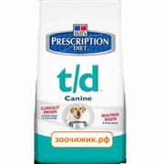 Сухой корм Hill's Dog t/d  для собак (при болезни полости рта) (3кг)