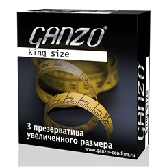 Презервативы GANZO King Size №3 увеличенный размер -1 блок (24 уп)