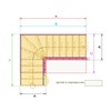 №2.1.2.4. Лестница с поворотом на 90 градусов, с забежными и прямыми ступенями