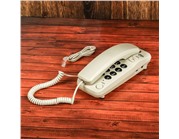 Проводной телефон RITMIX RT-100, настольно-настенный, Hi-Low, свет. индикацией, слон.кость