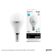  Gauss Лампа Gauss LED Elementary Globe 6W E14 4100K 1/10/50 (LD53126)