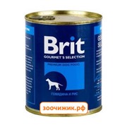 Консервы Brit beef & rice для собак говядина и рис (850 гр)