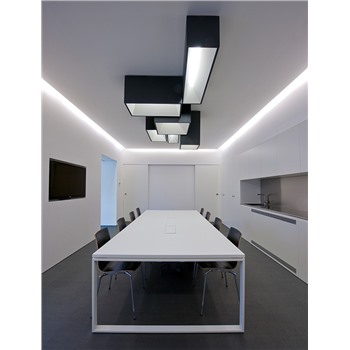 Люстра потолочная LED металл черный минимализм стиль