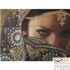 Панно Mural Yasmin Negro  ( из 6 пл.) 75x100 купить по лучшей цене в интернет магазине стильных обоев Сова ТД. Доставка по Москве, МО и всей России