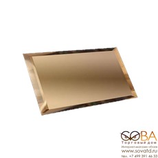 Плитка Прямоугольная зеркальная бронзовая  с фацетом 10мм ПЗБ1-01 - 240х120 мм/10шт купить по лучшей цене в интернет магазине стильных обоев Сова ТД. Доставка по Москве, МО и всей России