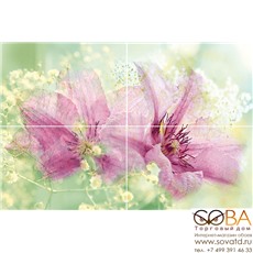 Панно Morning P4D262  из 4-х плиток 60х40 купить по лучшей цене в интернет магазине стильных обоев Сова ТД. Доставка по Москве, МО и всей России