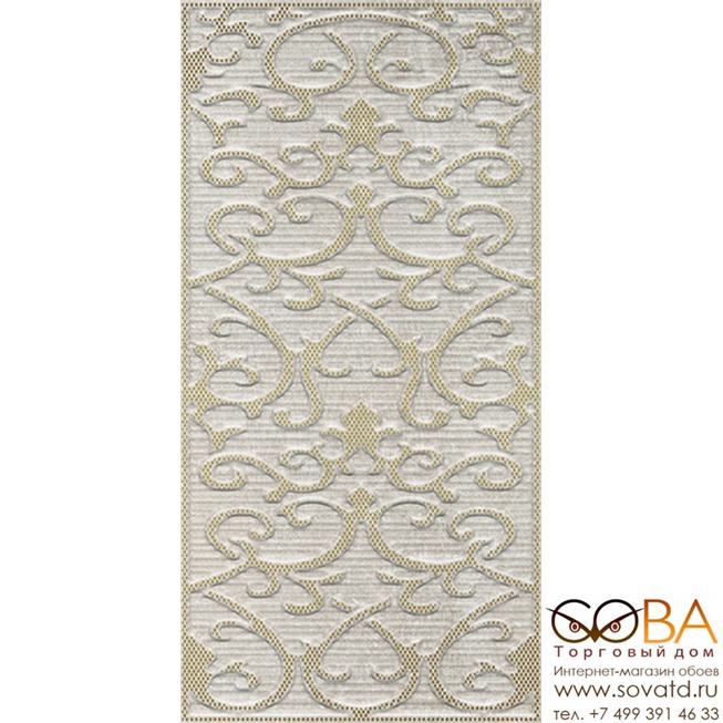 Декор Deja Vu Gold White  Damask (K941991) 30x60 купить по лучшей цене в интернет магазине стильных обоев Сова ТД. Доставка по Москве, МО и всей России