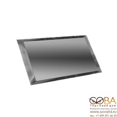 Плитка Прямоугольная зеркальная графитовая  с фацетом 10мм ПЗГ1-01 - 240х120 мм/10шт купить по лучшей цене в интернет магазине стильных обоев Сова ТД. Доставка по Москве, МО и всей России