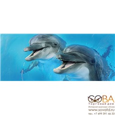 Декор Porto Dolphins 2 centro  25x60 купить по лучшей цене в интернет магазине стильных обоев Сова ТД. Доставка по Москве, МО и всей России
