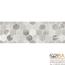 Декор Гексацемент  светло-серый 1664-0197 20х60 купить по лучшей цене в интернет магазине стильных обоев Сова ТД. Доставка по Москве, МО и всей России