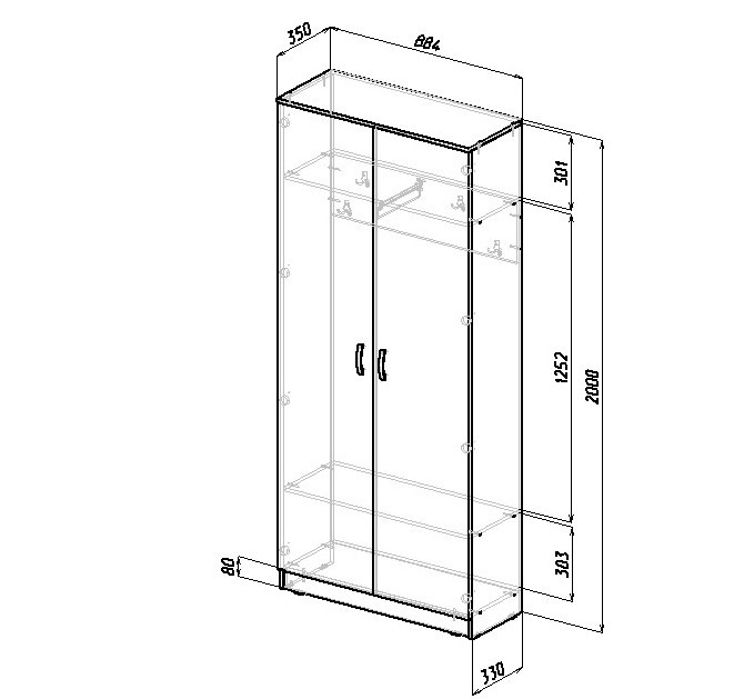 Ширина распашного шкафа. Шкаф двухдверный Ольга (ш2). Шкаф двухдверный Ольга (ш2) (бук). Шкаф навесной 