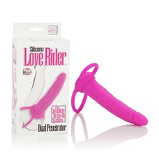 Силиконовая насадка для двойного проникновения Love Rider Pink 1515-10BXSE