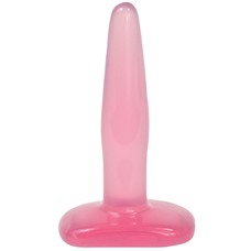 Гелевая анальная пробка розового цвета Crystal Jellies Small Butt Plug - 11,5 см.