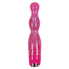 Розовая виброёлочка Starlight Gems Libra Vibrating Massager - 20,5 см.