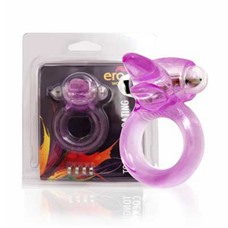 Эрекционное кольцо с вибрацией Tongue vibrating cockring от Erowoman-Eroman, 3.5 см