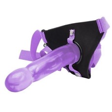 Фиолетовый страпон Climax Strap-on Purple Ice Dong   Harness set - 17,8 см.