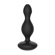 Чёрная анальная пробка с электростимуляцией E-Stimulation Vibrating Buttplug - 14 см.