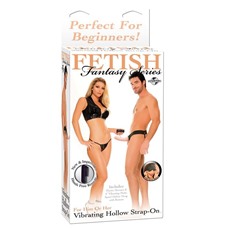 FF VIBRATING HOLLOW STRAP ON - FLESH 336721PD