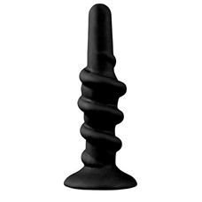 Анальная пробка со спиралью SHOVE UP 6INCH SILICONE BUTTPLUG BLACK - 15,2 см.