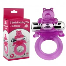 Виброкольцо фиолетовое 7 Model Cockring Vibe-Cute Bear 32014-purpleHW