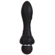 Чёрный вибромассажер для анальной стимуляции PURRFECT SILICONE ANAL VIBRATOR BLACK - 12,7 см.