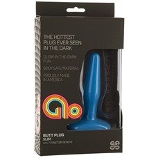 Анальная пробка GLO Vibrating Slim blue 7051-01BXDJ