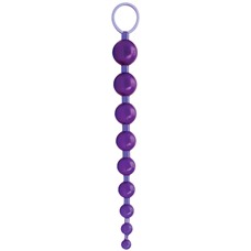 Фиолетовая анальная цепочка Sex Please! Sexy Beads - 27,9 см.