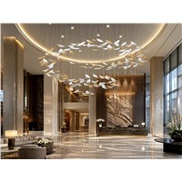 Люстра подвесная лепестки акрил и металл золото модерн стиль