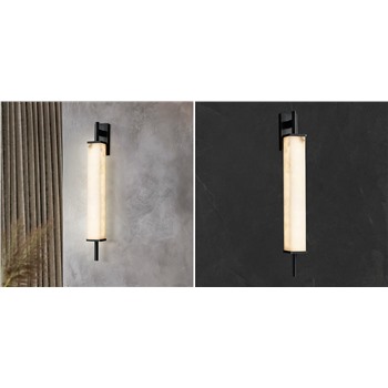 Бра настенное мрамор и металл черный современный стиль