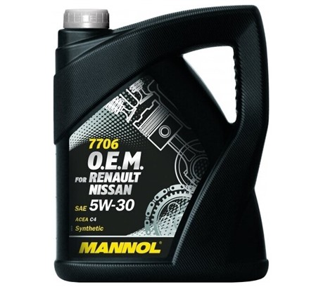 Моторное масло Mannol 7706 O.E.M. for Renault Nissan 5W-30 (5л.)