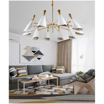 Подвесная металлическая люстра 